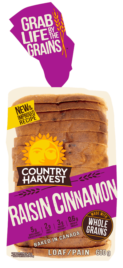 COUNTRY HARVEST Raisin Cinnamon Loaf Bread 600g