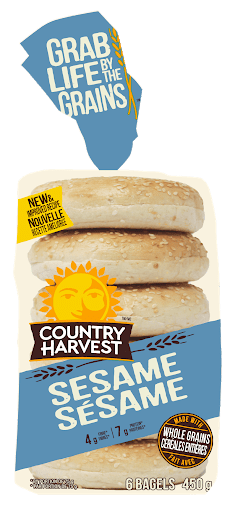 COUNTRY HARVEST Sesame Bagel 450g