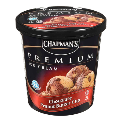 CHAPMAN'S Chocolate Peanut Butter Cup Premium Ice Cream 2L