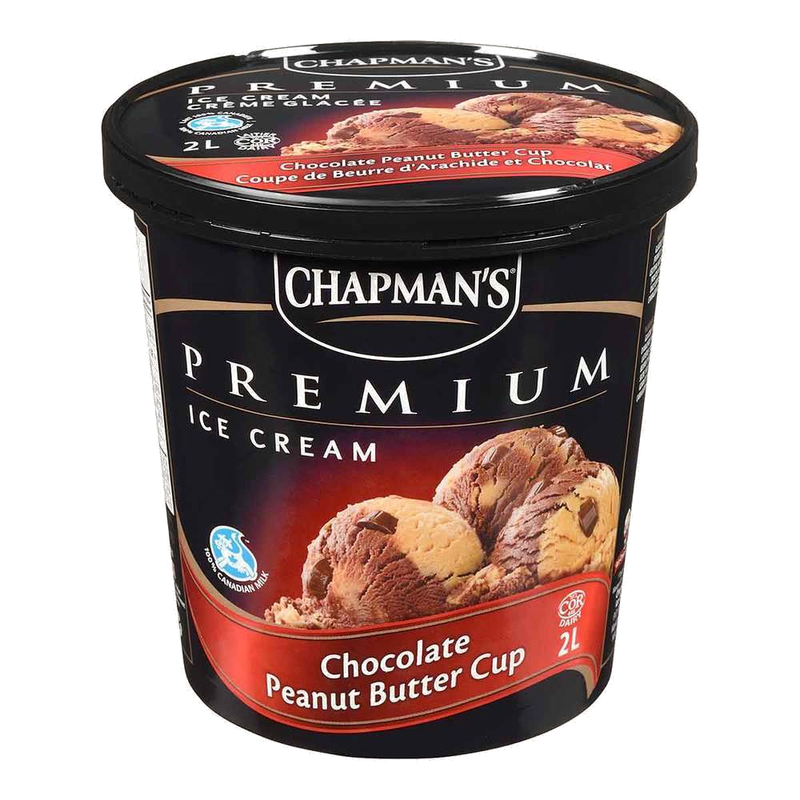 CHAPMAN'S Chocolate Peanut Butter Cup Premium Ice Cream 2L