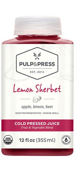 Pulp & Press Organic Lemon Sherbet Cold Pressed Juice Blend, 355 mL