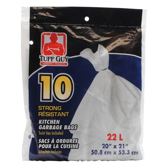 TUFF GUY Recycled White Kitchen Bags 22L 10's