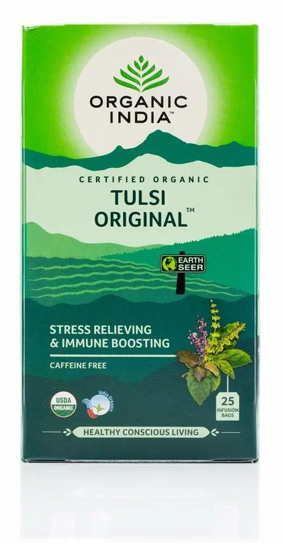 Organic India Organic Original Caffeine Free Tulsi Tea Bags, 25 ct