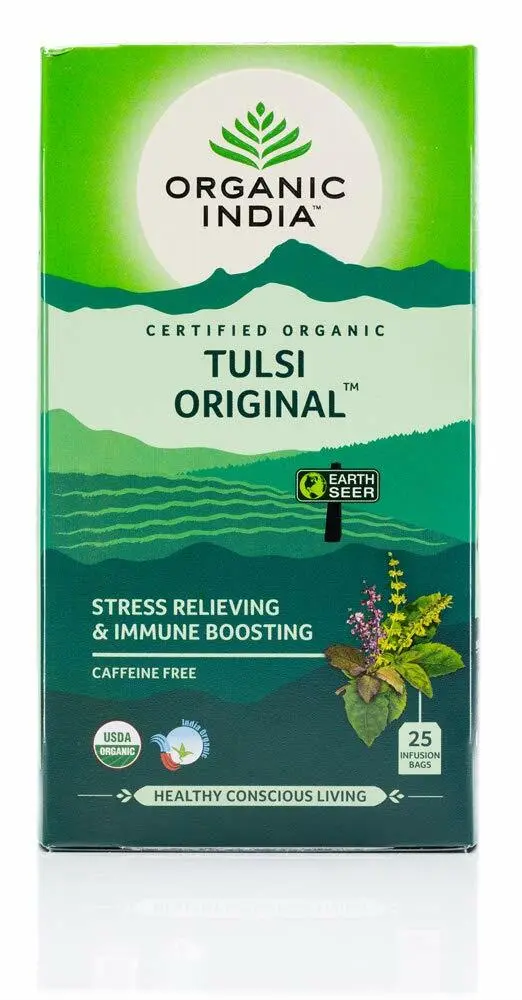 Organic India Organic Original Caffeine Free Tulsi Tea Bags, 25 ct
