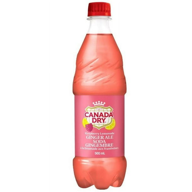 Canada Dry Raspberry Lemonade Ginger Ale Soda, 500 ml
