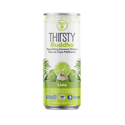 Thirsty Buddha Lime Sparkling Coconut Water, 331 mL