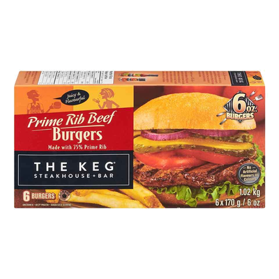The Keg Prime Rib Beef Burgers, 170 g