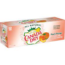 CANADA DRY PEACH MANGO SODA 12 12 x 355