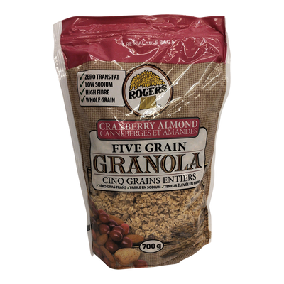 ROGER'S Cranberry Almond Five Grain Granola 700g