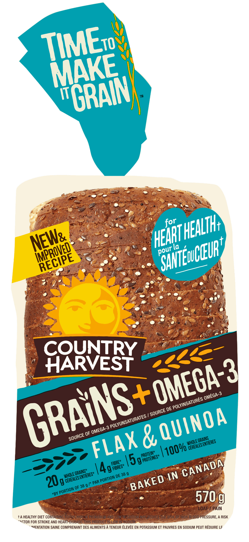 Country Harvest Flax & Quinoa Sandwich Bread, 570 g