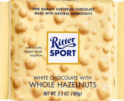 RITTER SPORT with Whole Hazelnuts White Chocolate 99g