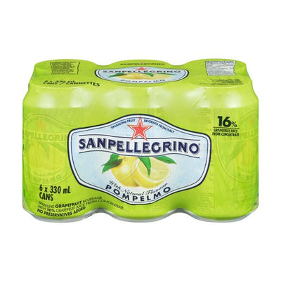 Sanpellegrino Sparkling Grapefruit Beverage, 330 mL, 6 ct