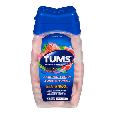 Tums Assorted Berries Antacid Tablets, 72 ct