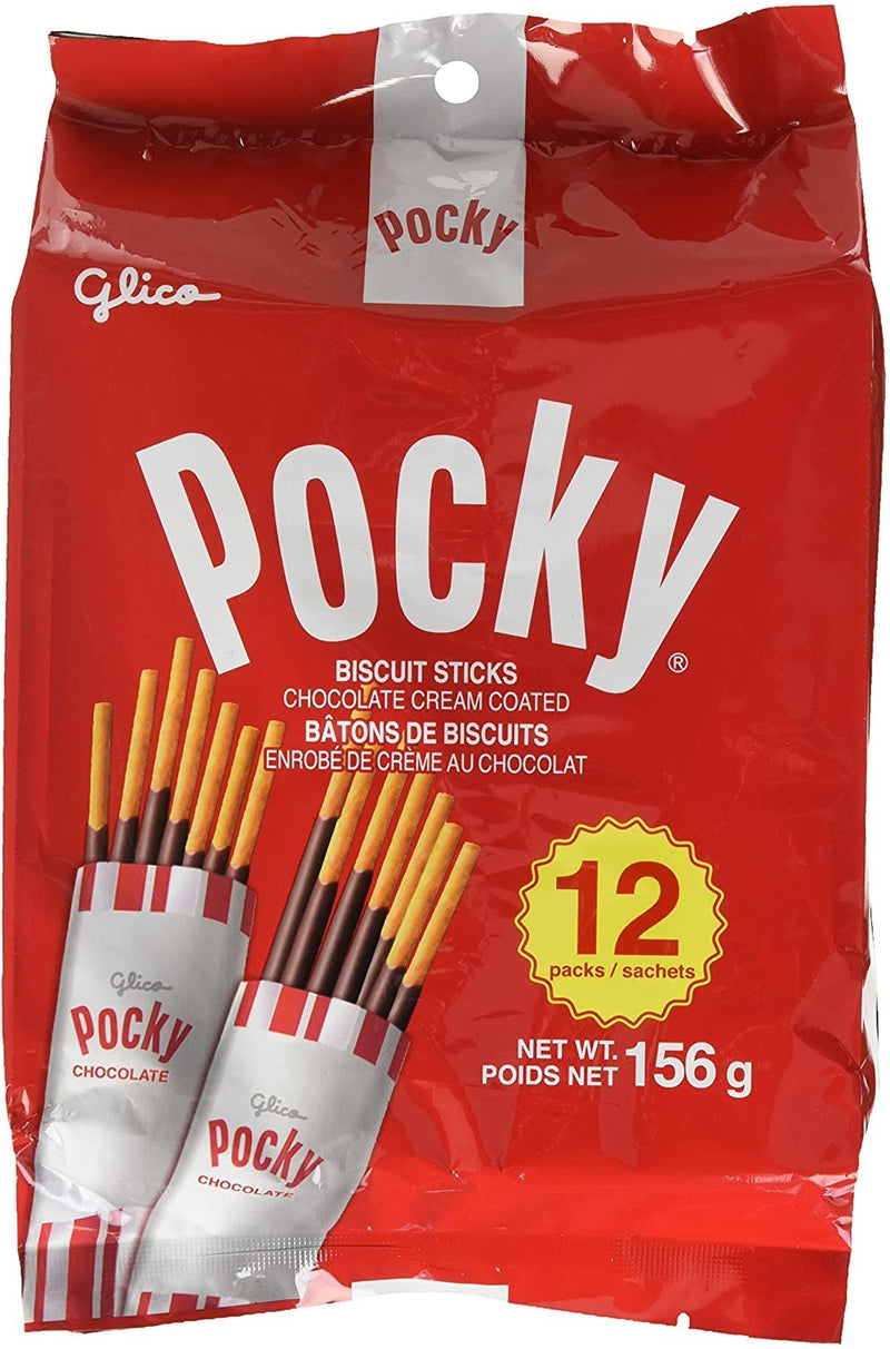 Pocky Chocolate Cream Covered Biscuit Sticks, 12 ct, 156 g