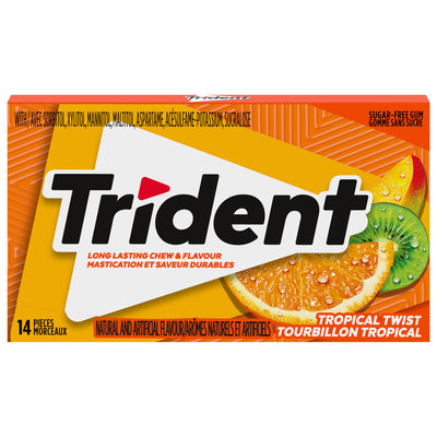 TRIDENT Tropical Twist Gum 12 Pieces