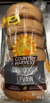 Country Harvest Sourdough With Whole Grains Bagels, 6 ct