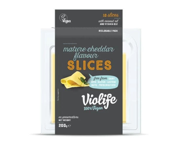 Violife Vegan Cheddar Slices, 200 g