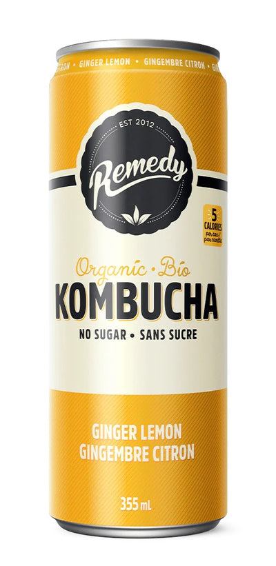 REMEDY KOMBUCHA GINGER LEMON 355 ml