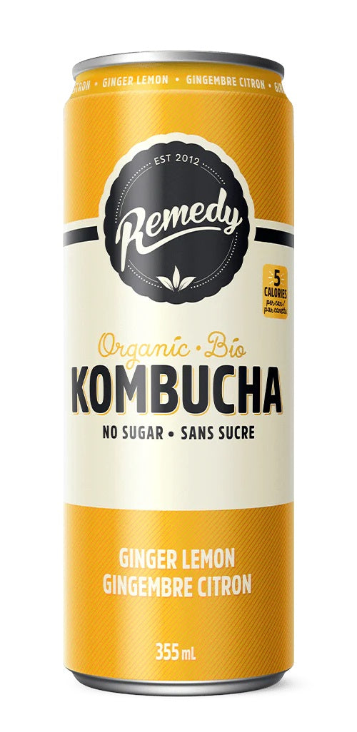 REMEDY KOMBUCHA GINGER LEMON 355 ml