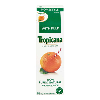 TROPICANA 100% Pure & Natural Orange Juice With Pulp 946ml