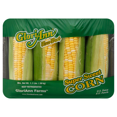 Glori Ann Farms Fresh Super Sweet Corn, 1.1 lbs, 4 ct