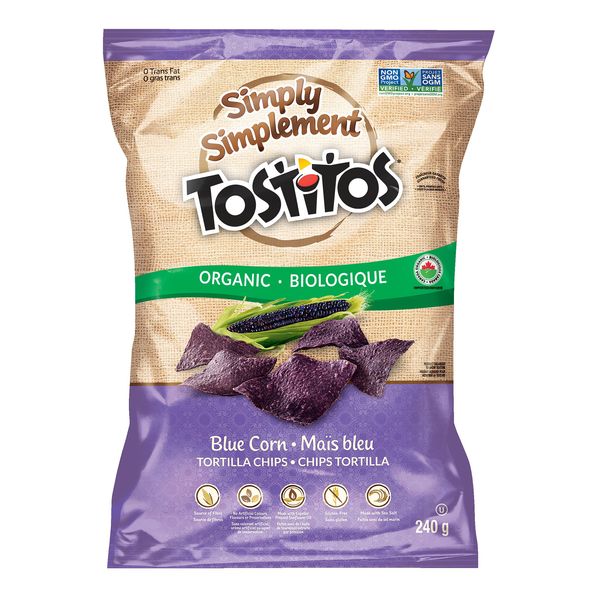 TOSTITOS Organic Blue Corn Tortilla Chips 240g