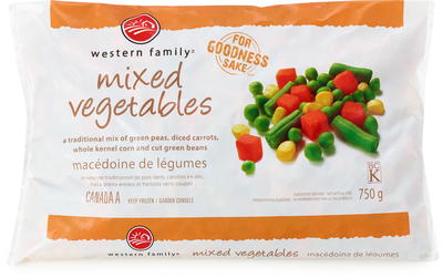 Western Family Mixed Vegetables, 750 g