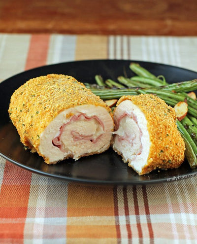 CHICKEN CORDON WITH HAM AND CHEESE