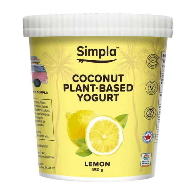 Simpla Lemon Coconut Plant-Based Yogurt, 450 g