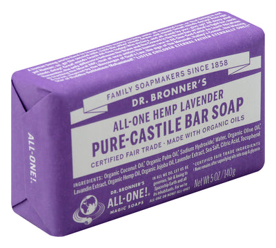 DR BRENNER'S Pure-Castile All-One Hemp Lavender Bar Soap 142g