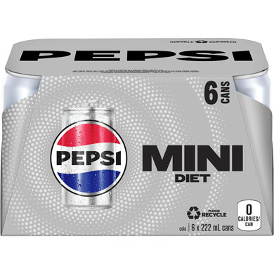 PEPSI Diet 6 Pack 222ml