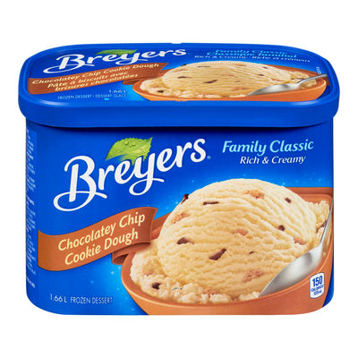 Breyers Chocolatey Chip Cookie Dough Ice Cream, 1.66 l