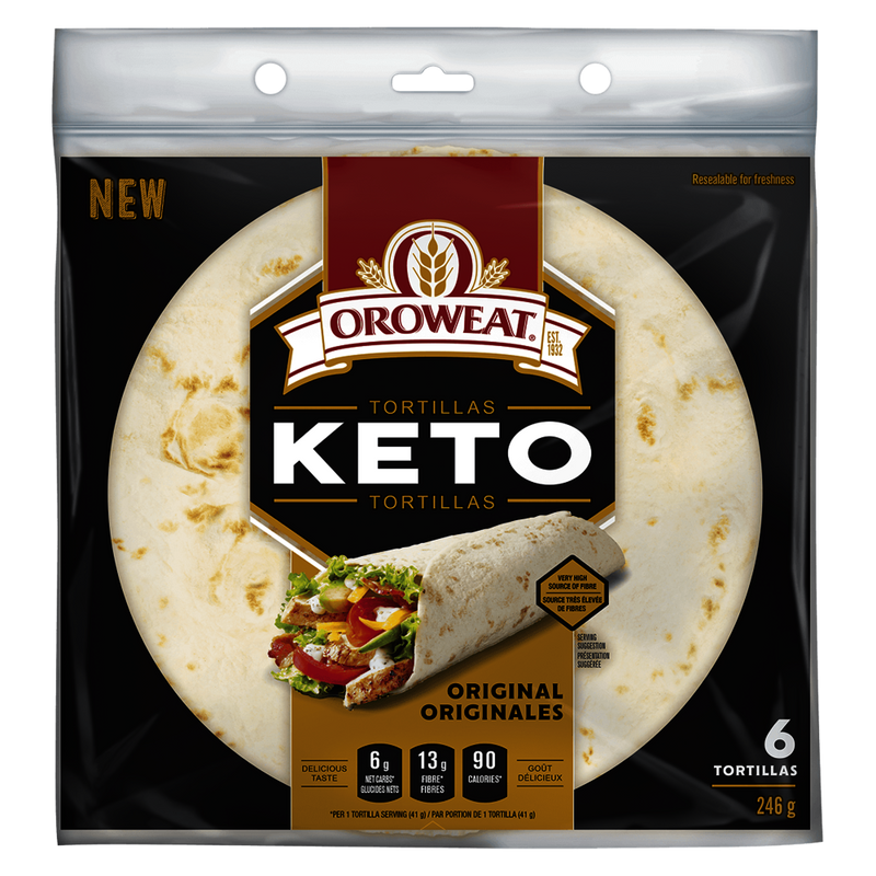 Oroweat Original Keto Tortillas, 246 g, 6 c
