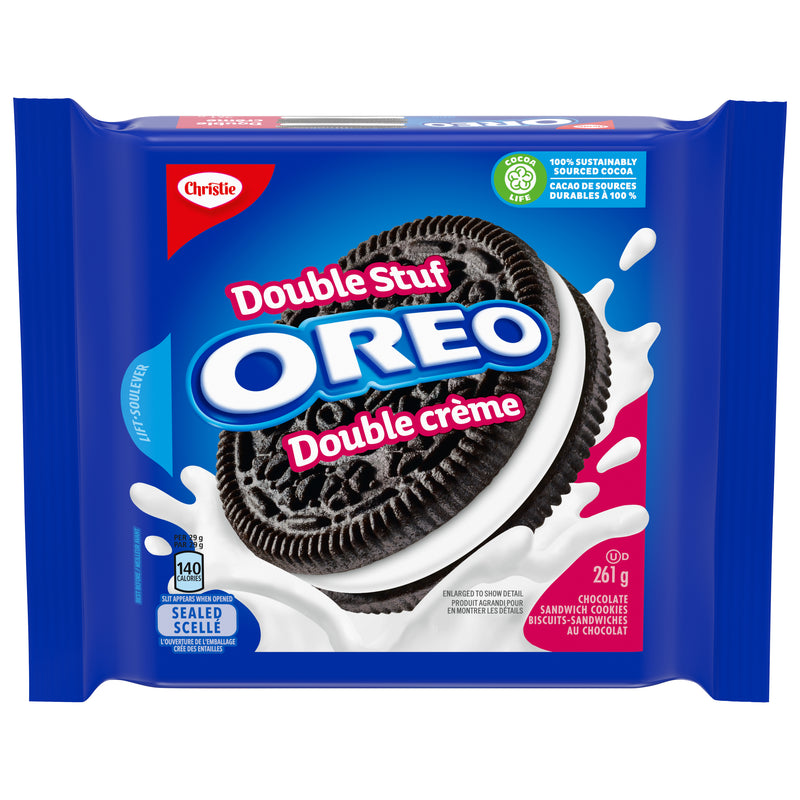 Oreo Double Creme Chocolate Sandwich Cookies, 261 g