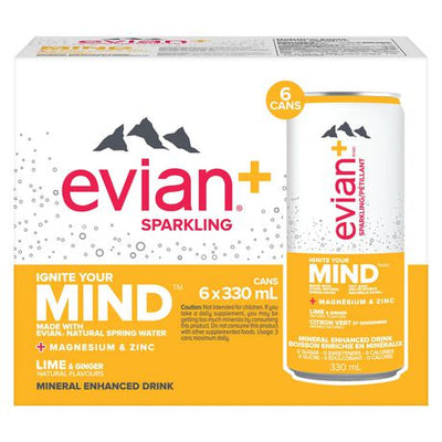 EVIAN PLUS LIME & GINGER 6x330 6 cs