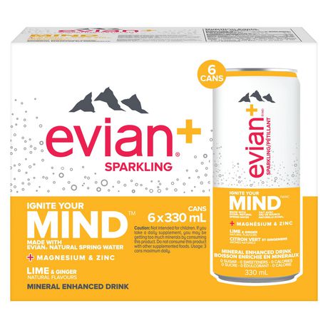 EVIAN PLUS LIME & GINGER 6x330 6 cs
