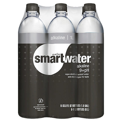 Graceus Smartwater Alkaline 9+pH Distilled Water, 1 l, 6 ct