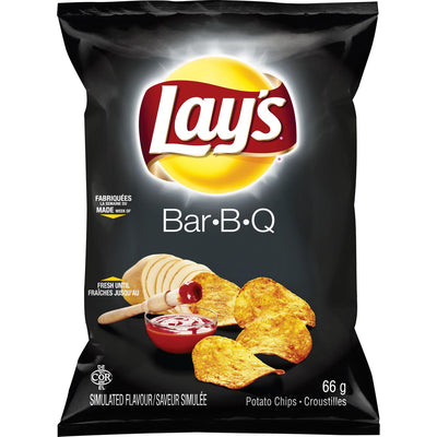 LAY'S Bar-B-Q Flavour Potato Chips 66g