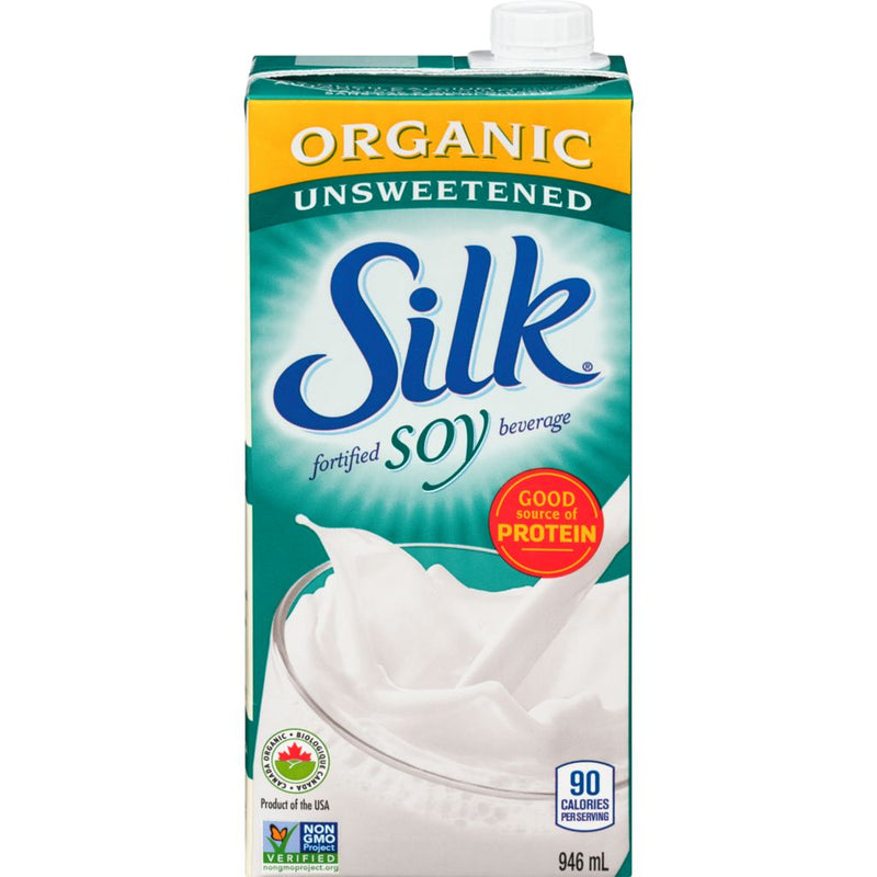 Silk Unsweetened Organic Soy Milk, 946 mL