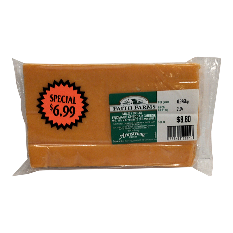 FAITH FARMS Mild Cheddar Cheese 400g