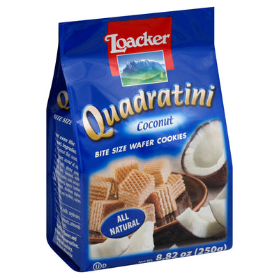 Loacker Quadratini Coconut Wafer Cookies, 250 g