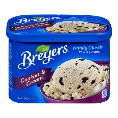 BREYERS Cookies and Cream Ice Cream 1.66L
