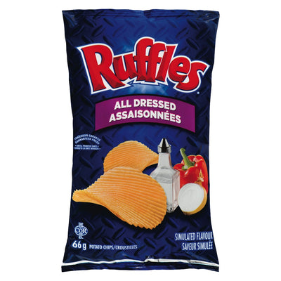 RUFFLES All Dressed Potato Chips 66g