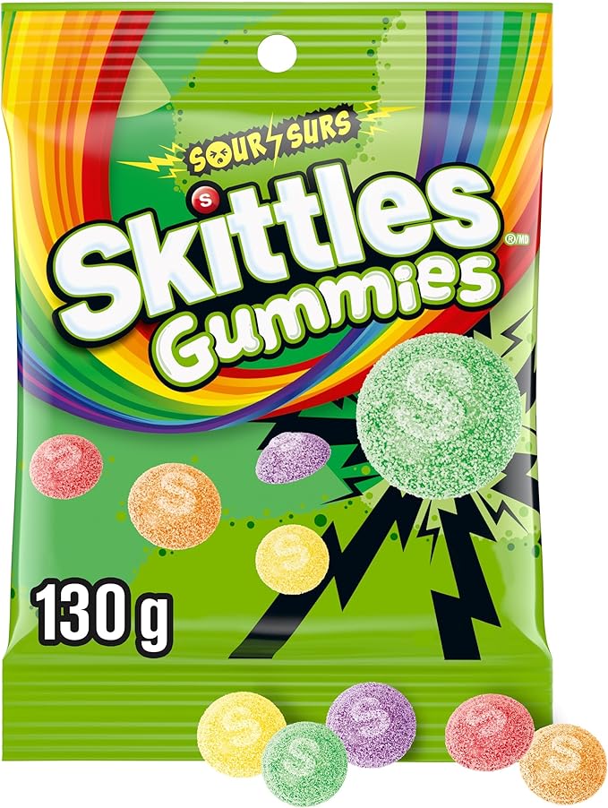 Skittles Sour Gummies, 130 g