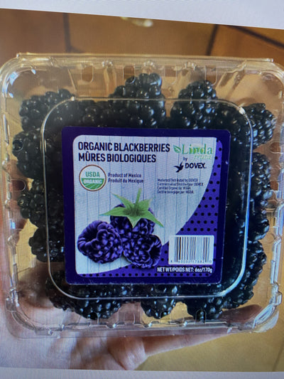 Dovex Linda Fruta Organic Blackberries, 6 oz