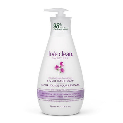 LIVE CLEAN Sweet Pea Liquid Hand Soap 500ml