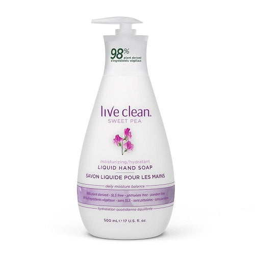 LIVE CLEAN Sweet Pea Liquid Hand Soap 500ml