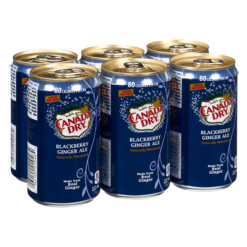 Canada Dry Blackberry Ginger Ale, 355 mL, 6 ct
