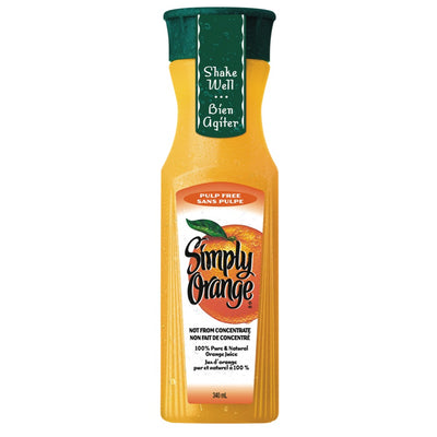 SIMPLY Orange Pulp Free Orange Juice 340ml