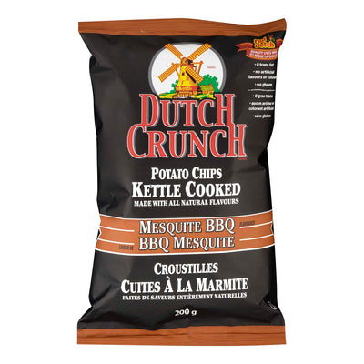 Dutch Crunch Kettle Cooked Mesquite BBQ Potato Chips, 200 g